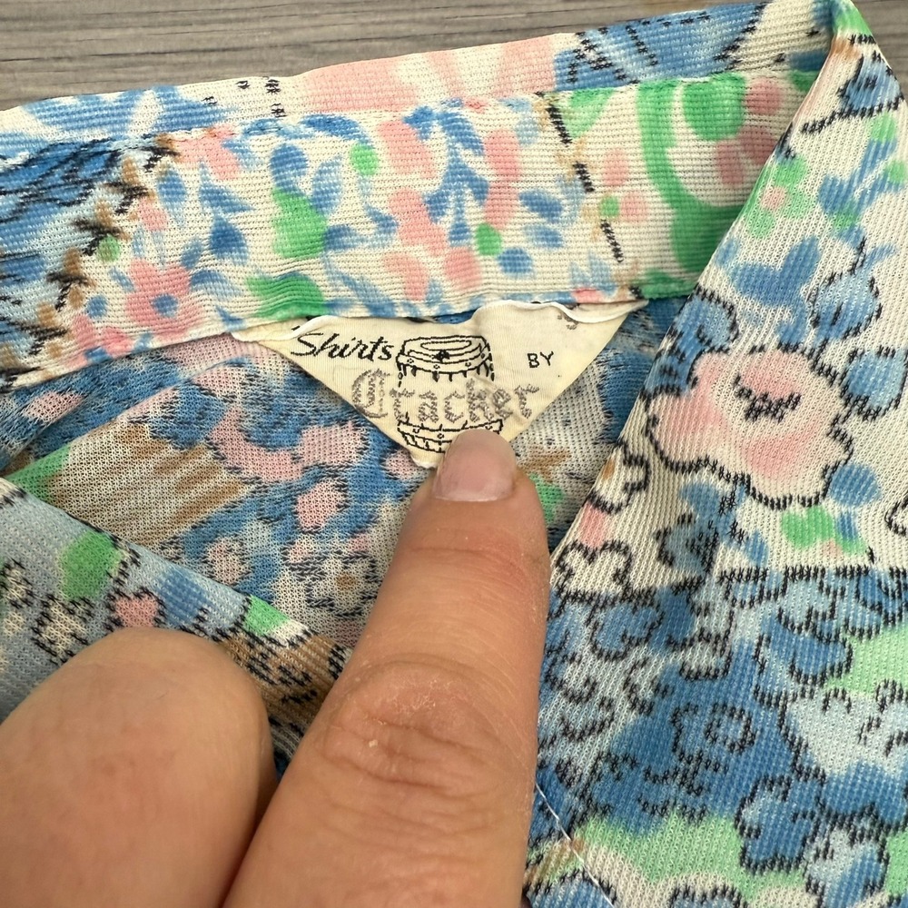 Shirts By Cracker Vtg Patchwork Landscape Print B… - image 2